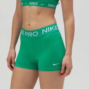 Nike Women's Vibrant Green Athletic Shorts